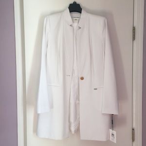 Long white blazer